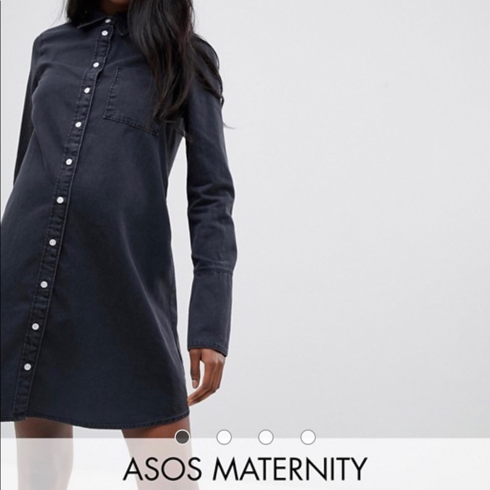 Maternity denim dress